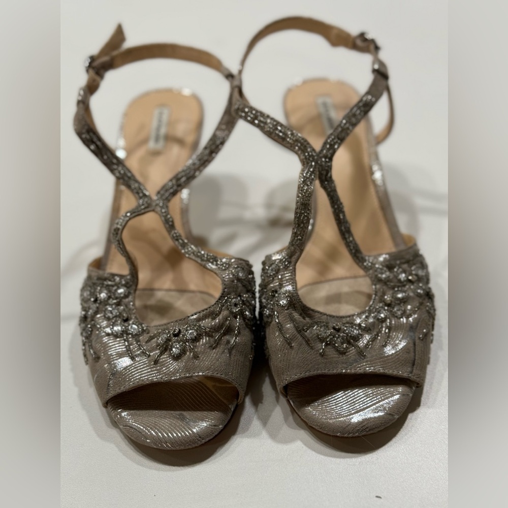Alex Marie  Vintage Sparkling Champagne kitten heel size 9.5